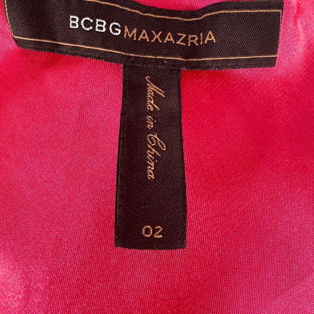 BCBGMAXAZRIA Coral Ruffle Cocktail Dress – Size 2 - Picture 3 of 3